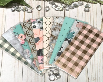 10 &#39;Terrace Blooms&#39; Cash Envelopes, Laminated Cash Envelopes | Dave Ramsey Inspired Cash Envelope System