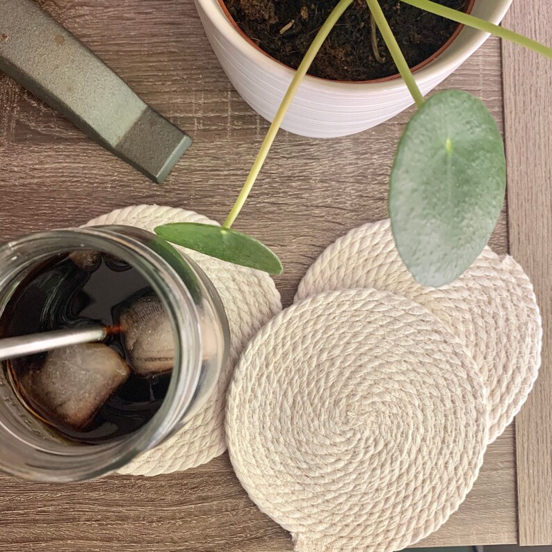 Rope Coasters Coaster Set Eco Friendly Materials Boho Etsy