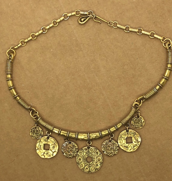 Vintage Coro Ancient Coin Medallion Necklace