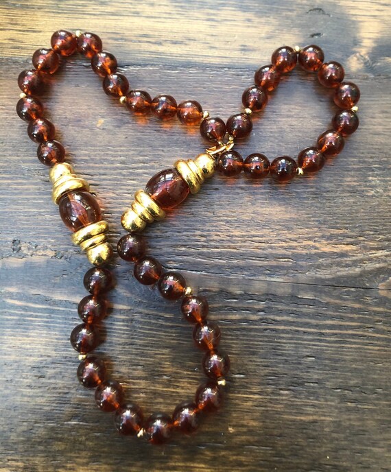 Napier Lucite Chunky Beaded Necklace!