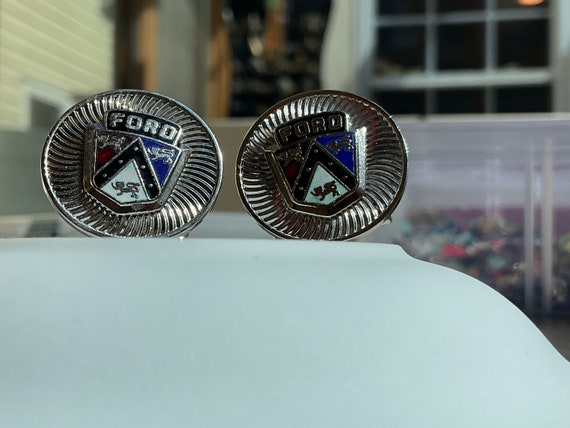 Vintage FORD Crest shield cufflinks and tie tac a… - image 8