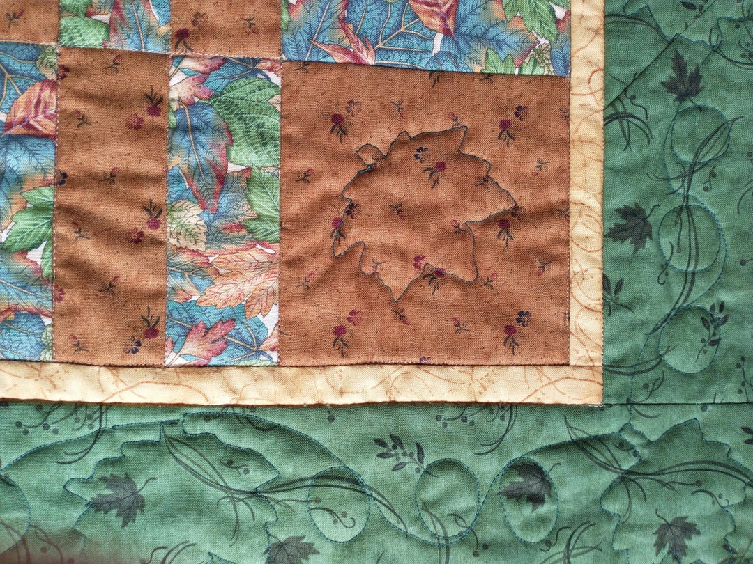 Handmade Autumn Fall Leaf Quilted Holiday Table Runner Decor - Etsy