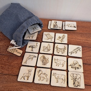 Juego de memoria de madera