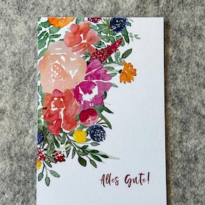 Geburtstagskarte "Blumen" hochkant
