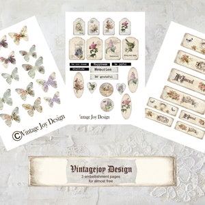 3 Embellishment Pages for Almost Free! - Etsy