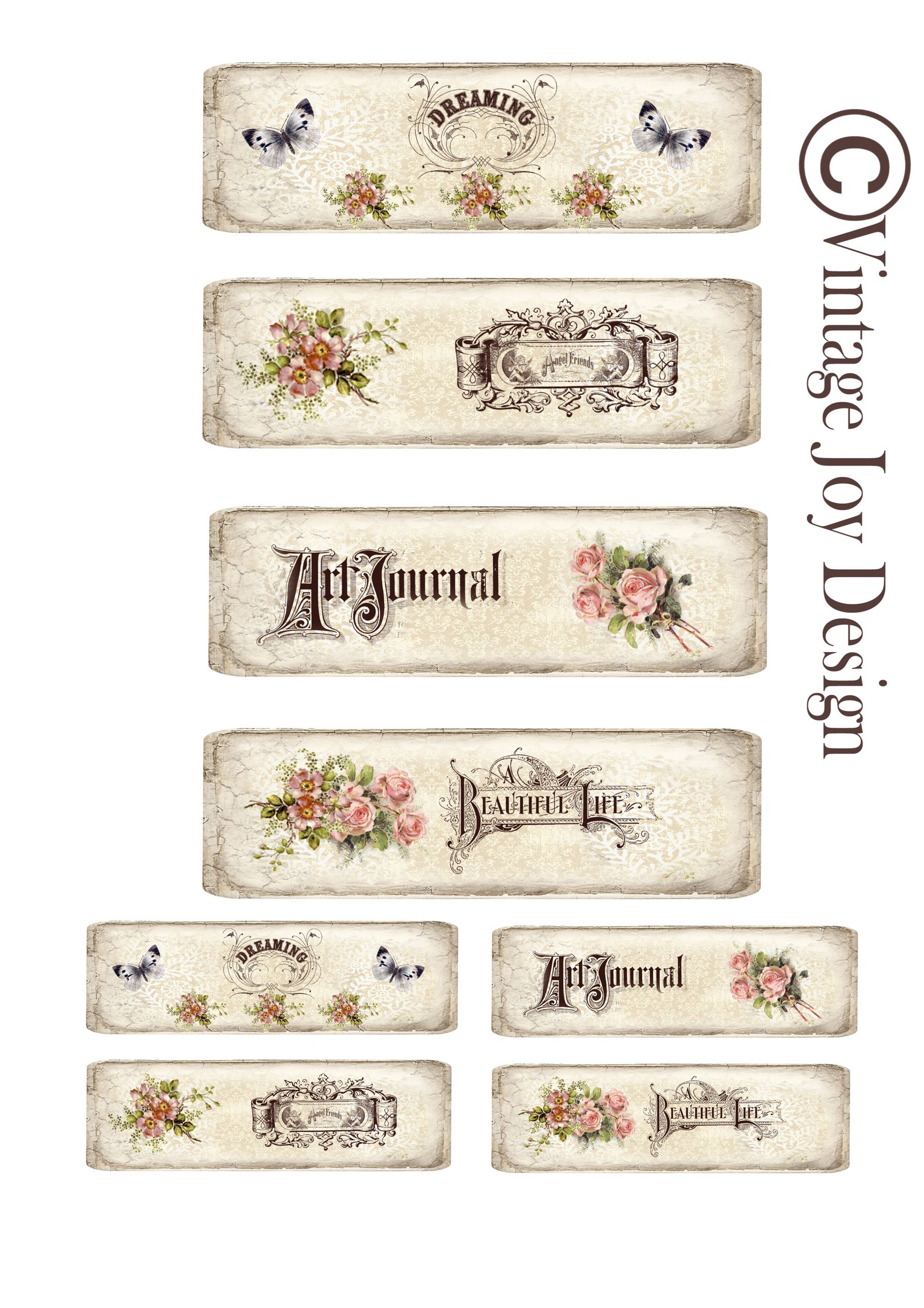 3 Embellishment Pages for Almost Free Etsy