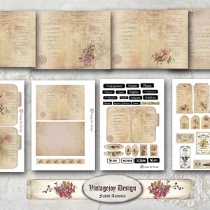 Faded Autumn Journal-kit (companion-kit voor Shabby chic-mapkit)