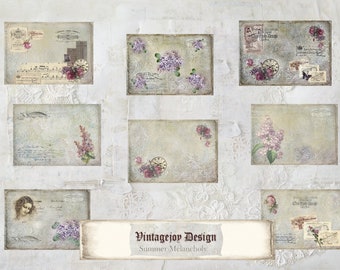 Summer Melancholy vintage style Junk Journal kit