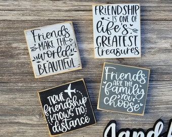 Mini best friend wood sign, gift for friend, small wooden friendship sign