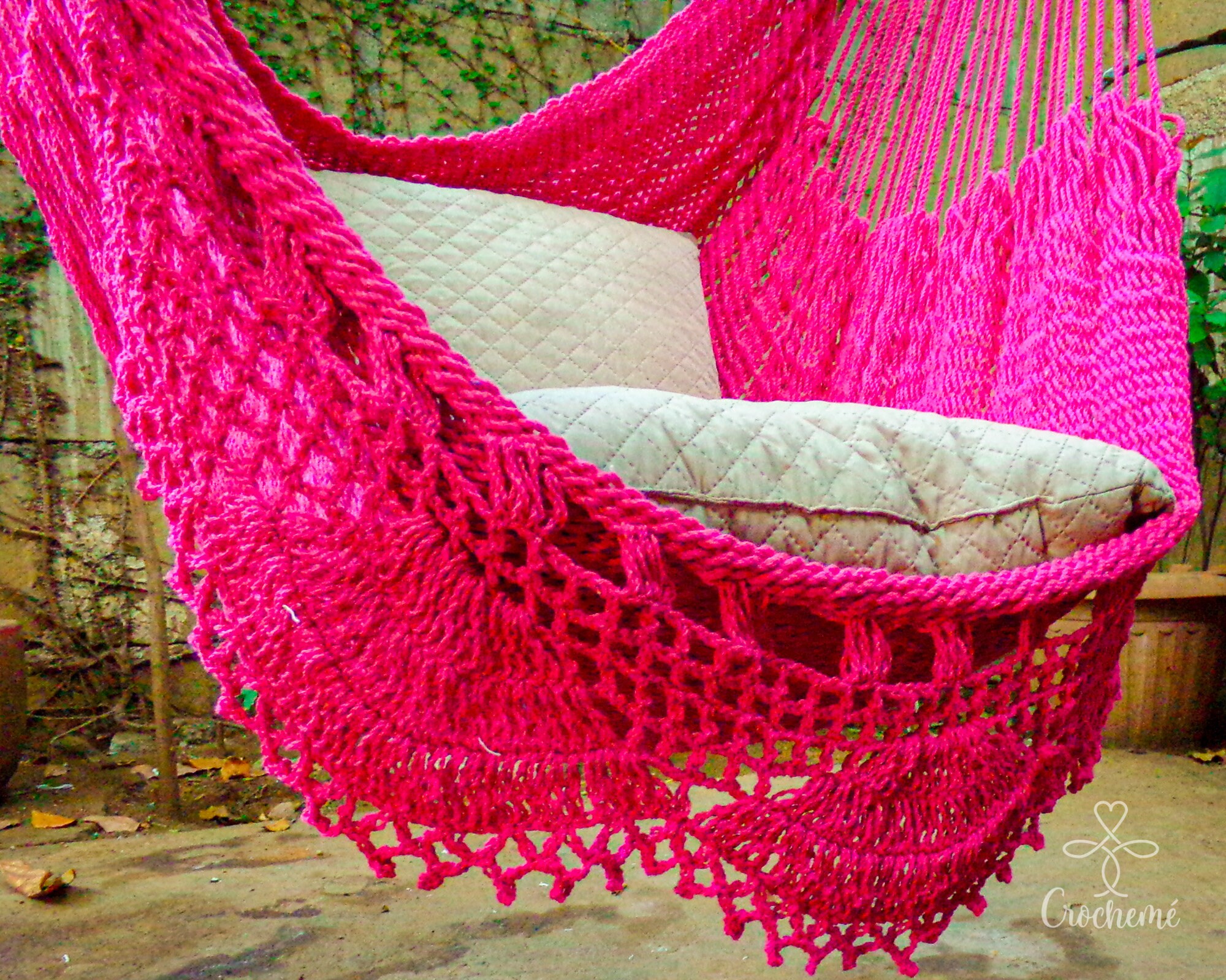 Silla Hamaca con adorno sencillo de Crochet Columpio grande Etsy