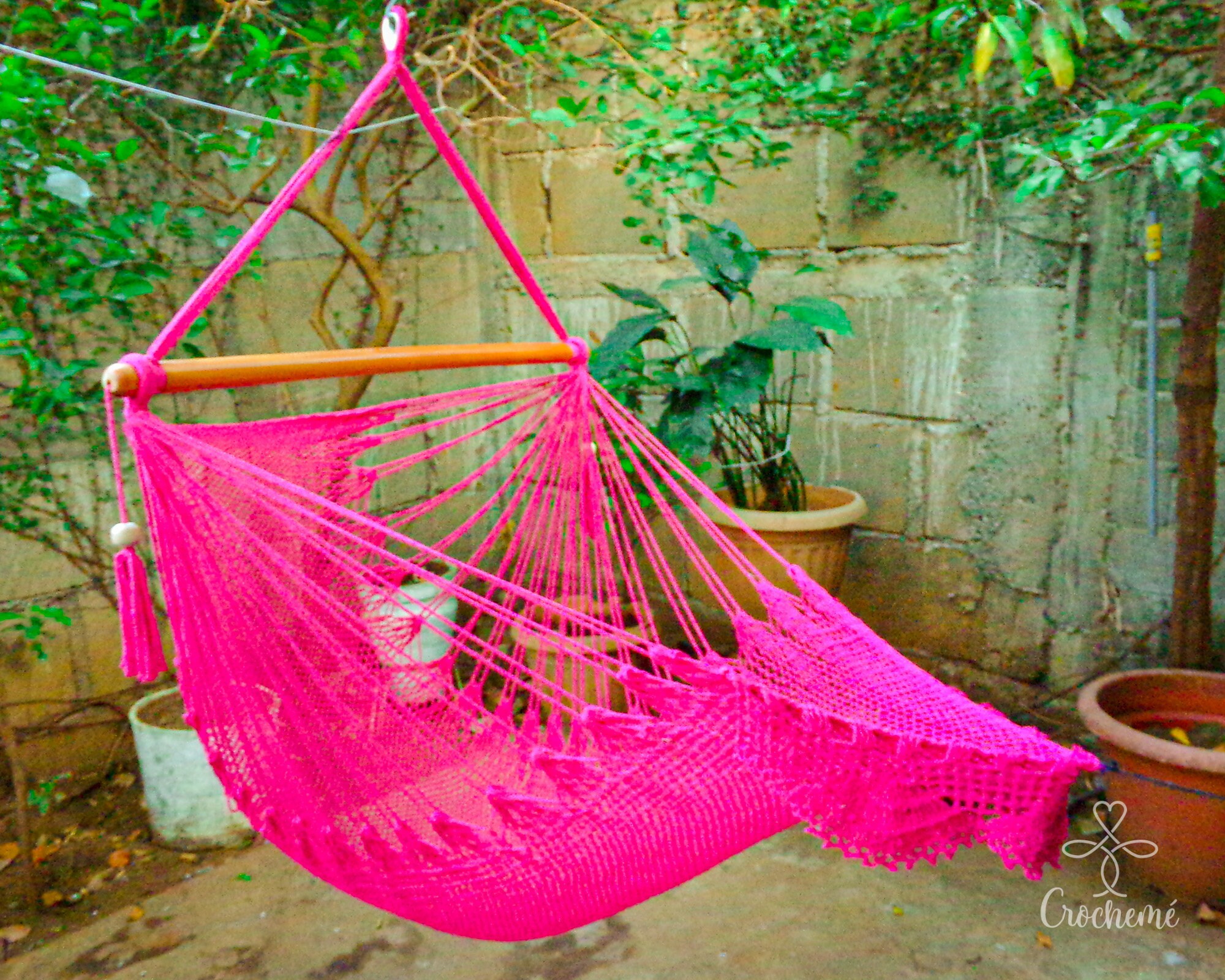 Silla Hamaca con adorno sencillo de Crochet Columpio grande Etsy