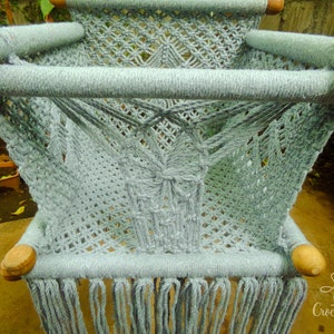 Hammock chair baby, Baby Swing Chair, Macrame Gray Swing Chair, Hanging chair indoor and outdoor, boho swing 画像 4