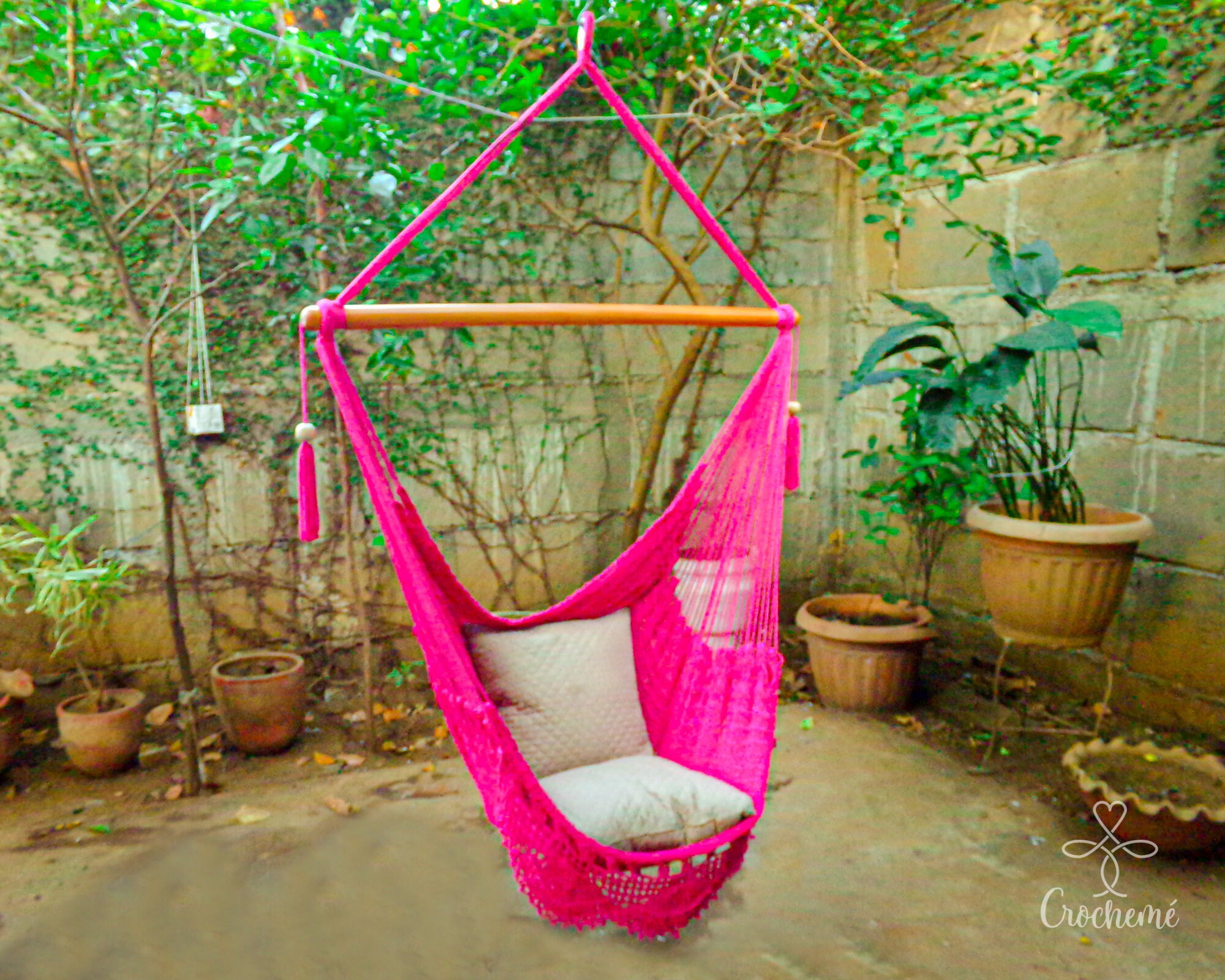 Silla Hamaca con adorno sencillo de Crochet Columpio grande Etsy