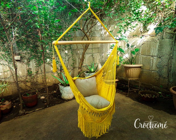 Yellow swing chair sale
