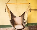 Large Cotton Black and Khaki Hammock Swing Chair for Indoor and Outdoor Spaces, Reading Chair product logo