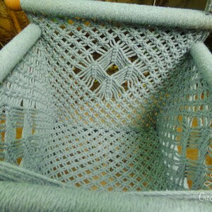 Hammock chair baby, Baby Swing Chair, Macrame Gray Swing Chair, Hanging chair indoor and outdoor, boho swing image 6