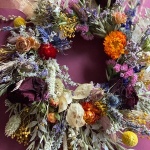 Dry flower wreath/Autumnal wreath/New home gift zdjęcie 3