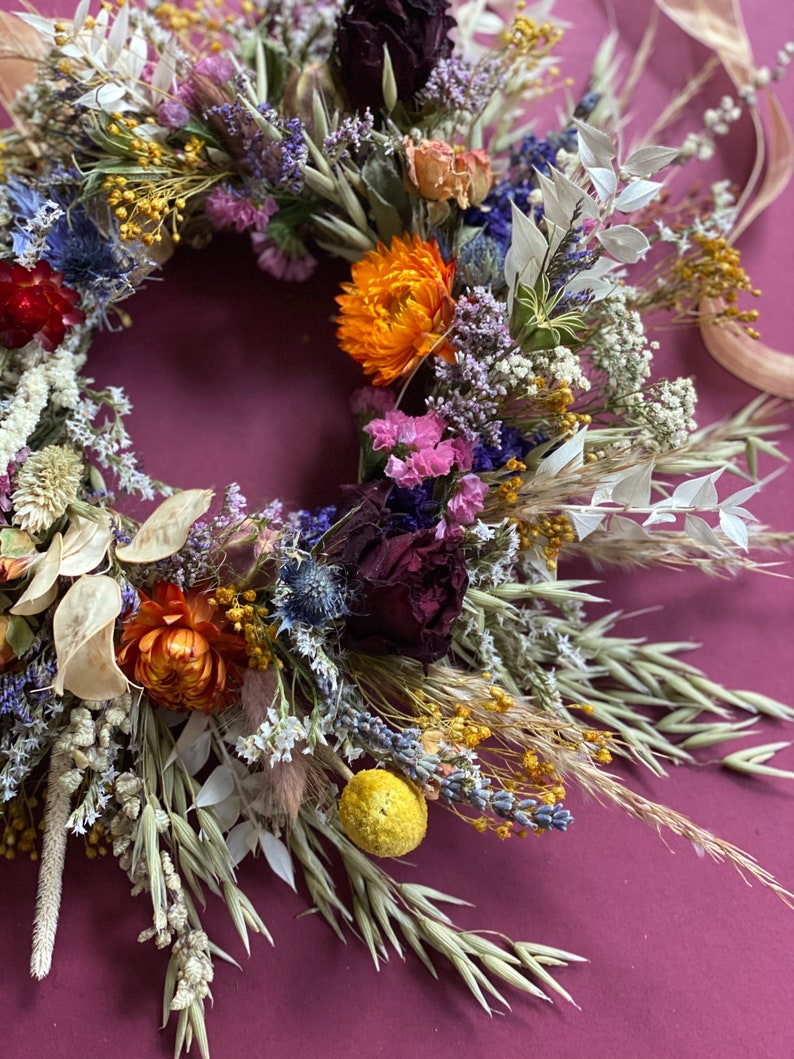 Dry flower wreath/Autumnal wreath/New home gift zdjęcie 10