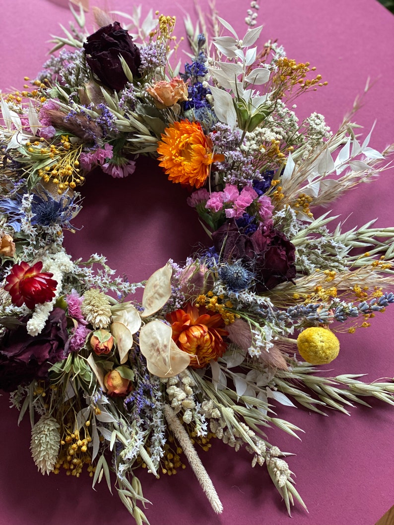 Dry flower wreath/Autumnal wreath/New home gift zdjęcie 2