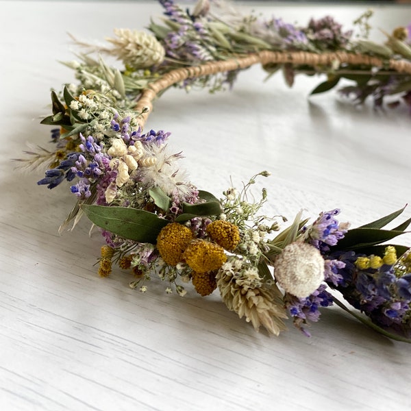 Dry flower crown/Wedding crown/Bridal flowers/Destination wedding flowers