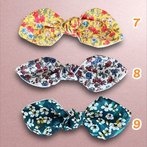 Floral Bow Barrette: Elegance on Metal Alligator Clip image 4