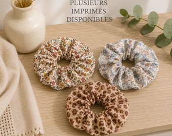 Großes XL Scrunchie Baumwolle Blumen • Limited Edition