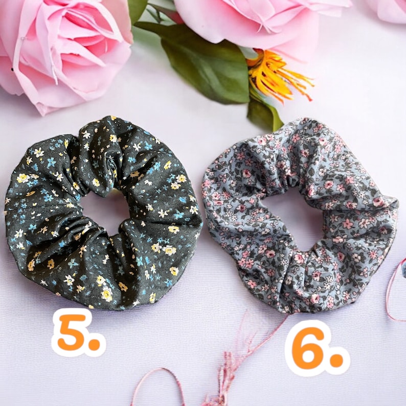 Elegant favorite: flower fabrics, Diameter 14-15 cm image 4