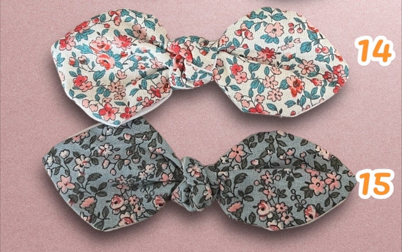 Floral Bow Barrette: Elegance on Metal Alligator Clip image 6