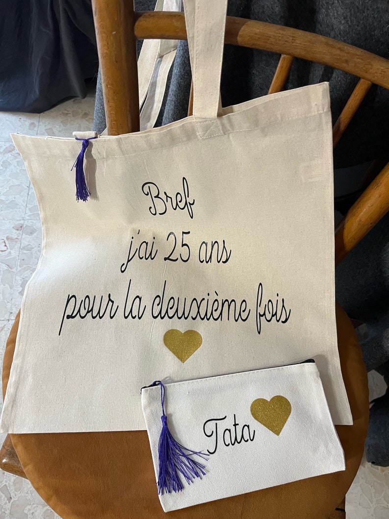 Tote Bag Personnalisé : Naturel, 38 cm x 42 cm, Cadeau Unique image 9