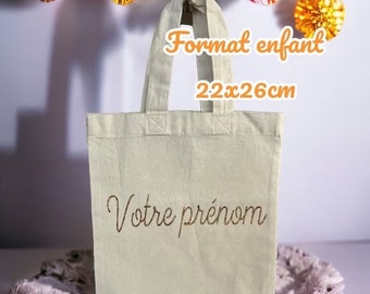 Tote Bag Enfant Personnalisé : Naturel, 22 cm x 26 cm, Cadeau Unique