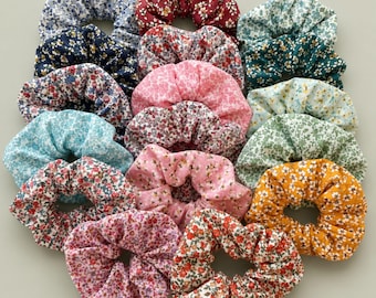 XL premium cotton scrunchie, thick hair elastic 6 inch oversize
