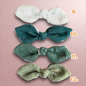 Adorable Barrette Noeud à Pois Doré image 4