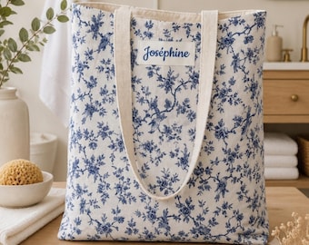 Grand tote bag personnalisé 38x42 cm • Plusieurs tissus au choix