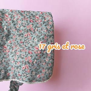 Elastic Bib: Softness in Floral Cotton and Bamboo Sponge for Baby 17 GRIS ET ROSE