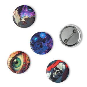 Set of pin buttons
