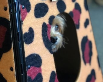 Animal Print Pet House: Small Dog & Cat Hideaway - Made in USA