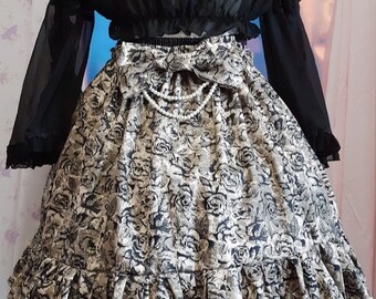 Black Rose lolita skirt