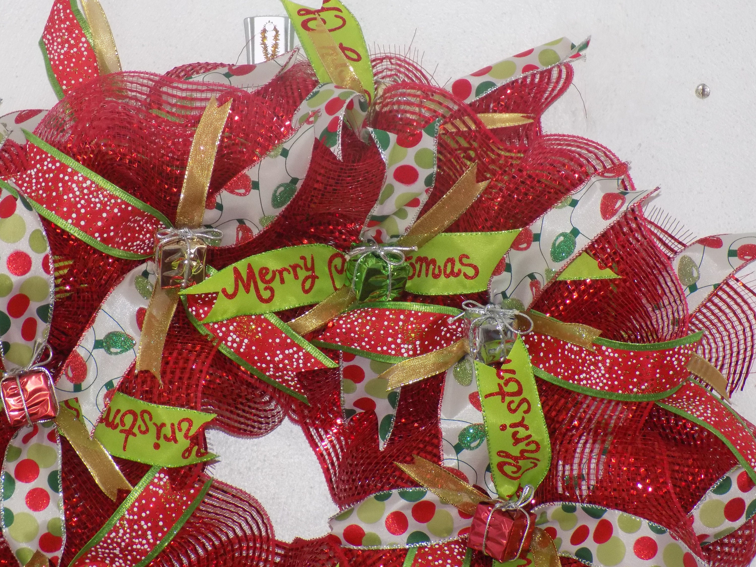 Personalized Christmas Present Wreath  Etsy