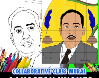 Langston Hughes Collaborative Mural: Black History Month Project (Instant Download)