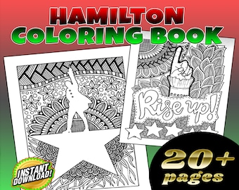 Hamilton musikalisk målarbok, digital nedladdning, utskrivbar