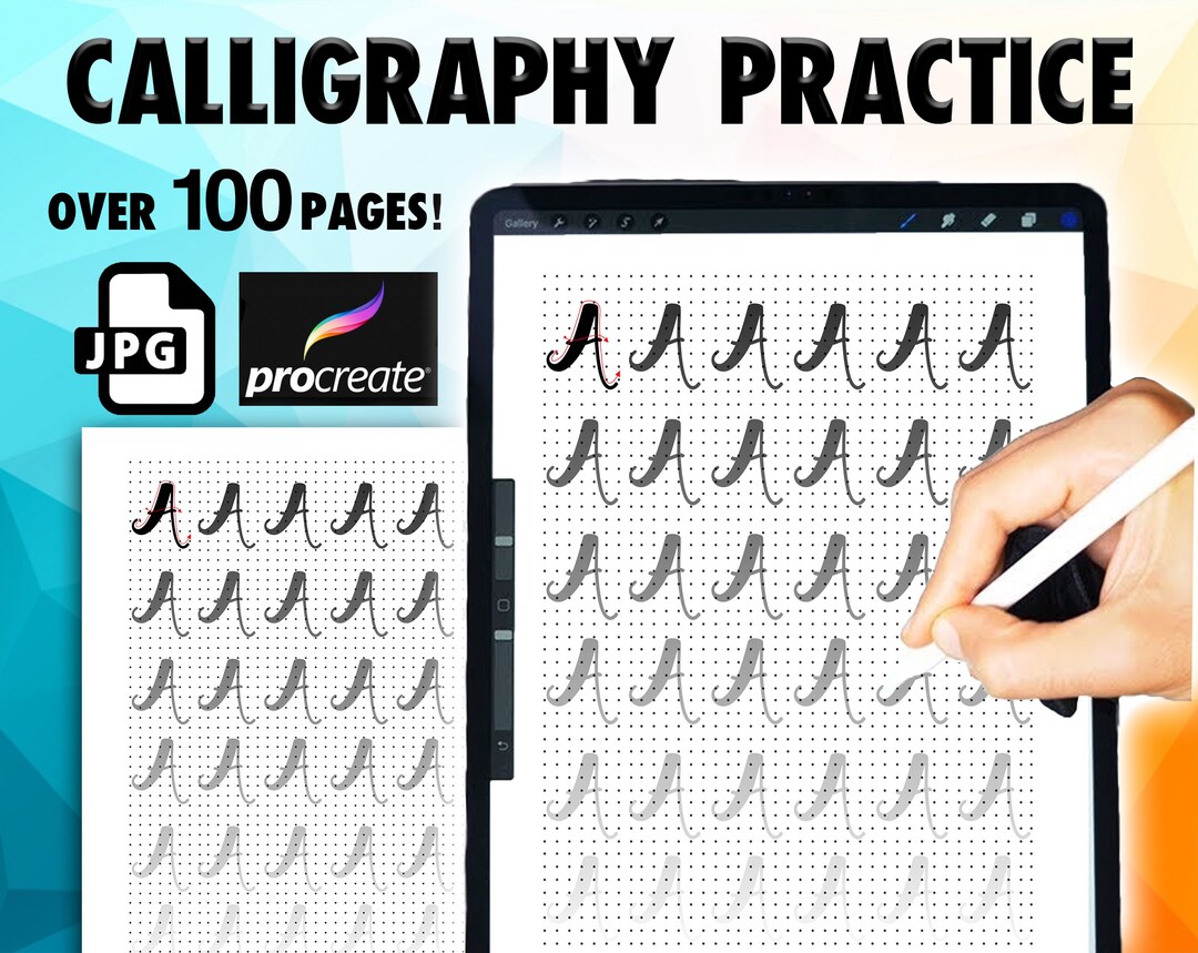 Calligraphy Practice Kit: Hand Lettering Worksheets (digital Download ...
