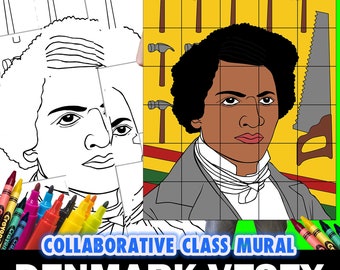 Denmark Vesey Mural: Black History Collaborative Group Project (Instant Download)