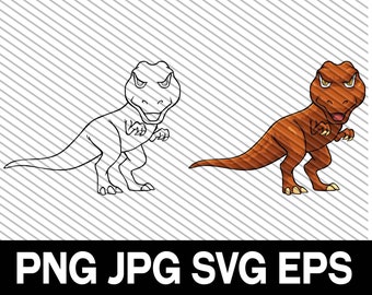 Dinosaur Clipart: SVG, PNG, DXF Cut File (Digital Download)