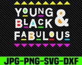 Young, Black, Martin Style, SVG, DXF, PNG, Cut File, Melanin, African Art, Digital Download