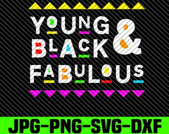 Young, Black, Martin Style, SVG, DXF, PNG, Cut File, Melanin, African Art, Digital Download