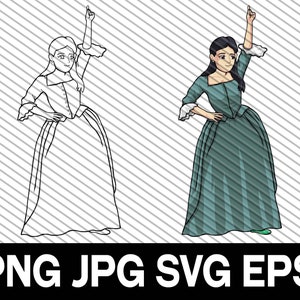 Hamilton, Clip Art, SVG, DXF, cut file, Hamilton PNG, Eliza Hamilton