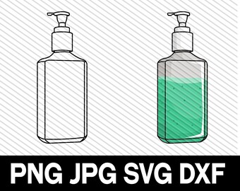 Hand Sanitizer Clip art, alcohol dispenser, SVG, DXF, cut file, Medical clipart