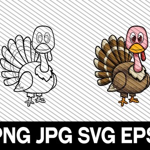 Turkey, SVG, DXF, cut file, Turkey Clipart, Turkey Clipart PNG, Turkey Clipart