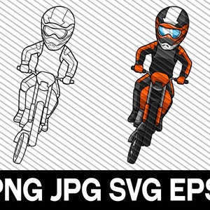 Motocross, SVG, DXF, cut file, Motocross Clipart, Motocross Racing