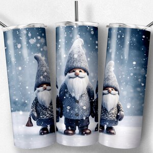 Winter Schnee Zwerge Tumbler Sublimations Design (Digital PNG JPG Download)
